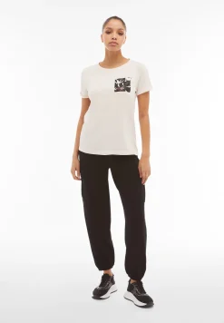 Freddy T-shirt donna in jersey modal con grafica tropical laterale-Donna T-shirts