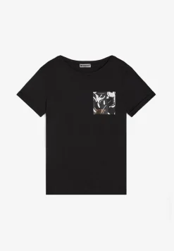 Freddy T-shirt donna in jersey modal con grafica tropical laterale-Donna T-shirts