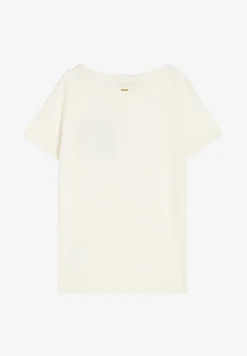 Freddy T-shirt donna in jersey modal con grafica tropical laterale-Donna T-shirts