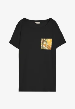 Freddy T-shirt donna in jersey modal con grafica tropical laterale-Donna T-shirts