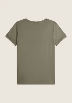Freddy T-shirt donna in jersey viscosa con inserto animalier-Donna T-shirts