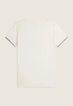 Freddy T-shirt donna in jersey viscosa con inserto animalier-Donna T-shirts