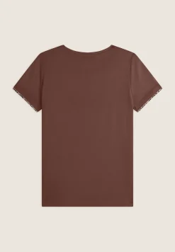 Freddy T-shirt donna in jersey viscosa con inserto animalier-Donna T-shirts