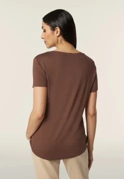 Freddy T-shirt donna in jersey viscosa scritta composta da borchie-Donna T-shirts