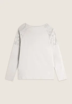 Freddy T-shirt donna manica lunga con inserti paisley-Donna Ginnastica|T-shirts