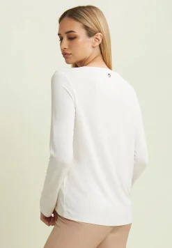 Freddy T-shirt donna manica lunga con logo strass-Donna T-shirts