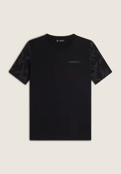 Freddy T-shirt donna regular fit con dettagli floreali-Donna Pilates|Ginnastica