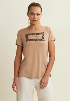 Freddy T-shirt donna stampa animalier e strass-Donna T-shirts