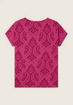 Freddy T-shirt floreale in jersey con maniche a kimono-Donna Pilates|Ginnastica