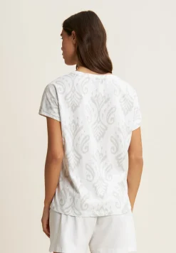 Freddy T-shirt floreale in jersey con maniche a kimono-Donna Pilates|Ginnastica