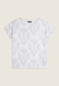 Freddy T-shirt floreale in jersey con maniche a kimono-Donna Pilates|Ginnastica