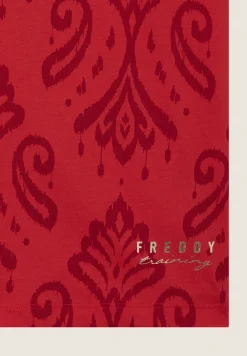 Freddy T-shirt floreale in jersey con maniche a kimono-Donna Pilates|Ginnastica