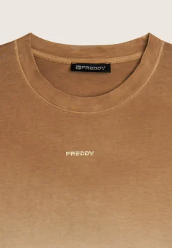 Freddy T-shirt girocollo corta in jersey dégradé-Donna T-shirts