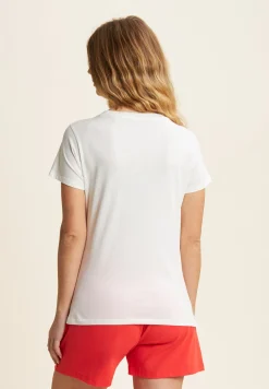 Freddy T-shirt in cotone Supima con logo e borchiette-Donna T-shirts