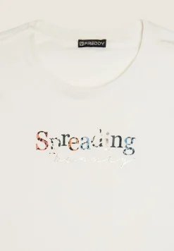 Freddy T-shirt in cotone Supima con stampa Spreading Love-Donna T-shirts