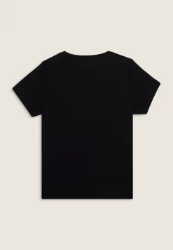 Freddy T-shirt in cotone Supima con logo in paillettes bicolore-Donna T-shirts