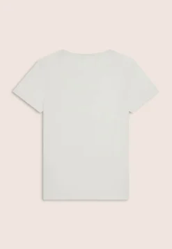 Freddy T-shirt in cotone Supima con logo in paillettes bicolore-Donna T-shirts