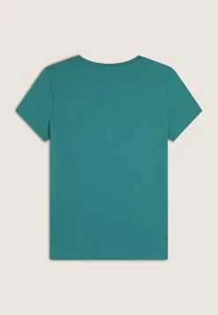 Freddy T-shirt in jersey con logo oro chiaro sul fronte-Donna Pilates|Ginnastica