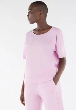 Freddy T-shirt in jersey leggero con patch fenicottero in tono-Donna T-shirts