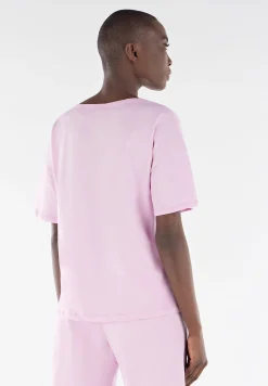 Freddy T-shirt in jersey leggero con patch fenicottero in tono-Donna T-shirts