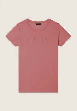 Freddy T-Shirt in jersey modal con Logo Strass-Donna T-shirts