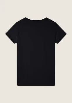Freddy T-Shirt in jersey modal con Strass e Taglio Arrotondato-Donna T-shirts
