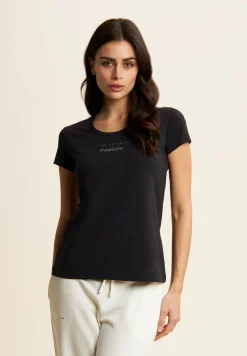 Freddy T-shirt in jersey stretch con grafica bicolore-Donna Padel|Pilates