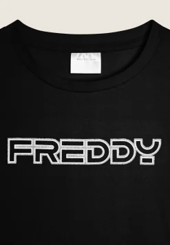 Freddy T-shirt manica lunga da Bambina Regular Fit con Logo Glitter- T-shirts