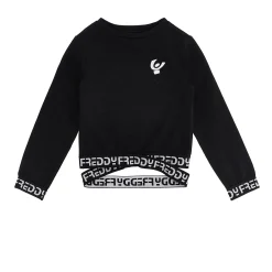 Freddy T-shirt manica lunga fondo con elastico jaquard logato- Felpe