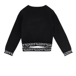 Freddy T-shirt manica lunga fondo con elastico jaquard logato- Felpe