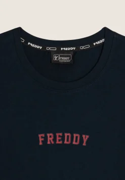 Freddy T-shirt Manica Lunga in Cotone con Logo-Uomo T-shirts E Polo