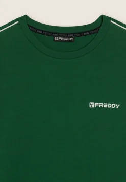 Freddy T-shirt manica lunga in jersey con cuciture a contrasto-Uomo T-shirts E Polo