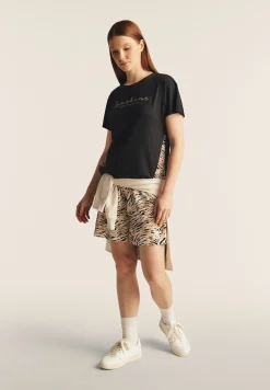 Freddy T-shirt maniche a kimono con stampa fantasia sui fianchi-Donna T-shirts
