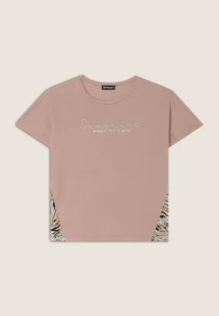 Freddy T-shirt maniche a kimono con stampa fantasia sui fianchi-Donna T-shirts