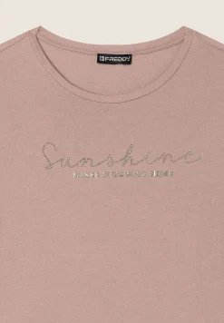 Freddy T-shirt maniche a kimono con stampa fantasia sui fianchi-Donna T-shirts