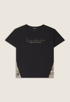 Freddy T-shirt maniche a kimono con stampa fantasia sui fianchi-Donna T-shirts