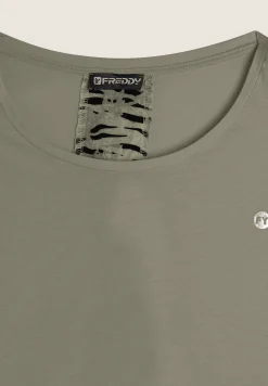 Freddy T-shirt maniche a kimono con stampa fantasia sul retro-Donna T-shirts