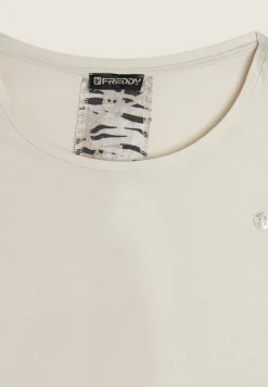 Freddy T-shirt maniche a kimono con stampa fantasia sul retro-Donna T-shirts