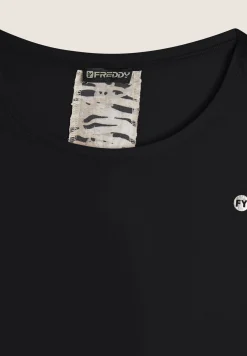 Freddy T-shirt maniche a kimono con stampa fantasia sul retro-Donna T-shirts