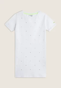 Freddy T-shirt Maxi Lunghezza da Bambina con Strass- T-shirts