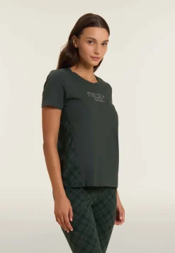 Freddy T-shirt raglan con inserto geometrico-Donna Ginnastica|T-shirts