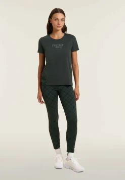 Freddy T-shirt raglan con inserto geometrico-Donna Ginnastica|T-shirts