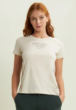 Freddy T-shirt raglan con inserto geometrico-Donna Ginnastica|T-shirts