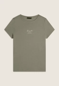 Freddy T-shirt regular con grafica oro chiaro-Donna T-shirts