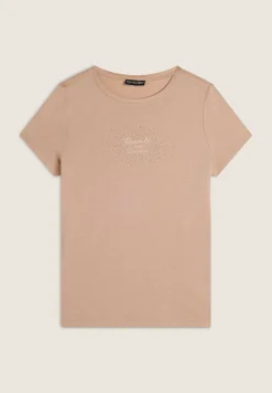 Freddy T-shirt regular con grafica oro chiaro-Donna T-shirts