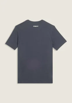 Freddy T-shirt regular con spalle raglan e doppia stampa lucida-Uomo T-shirts E Polo