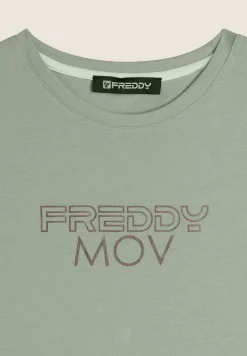Freddy T-shirt Regular con Stampa Metallizzata-Donna T-shirts