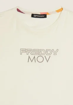 Freddy T-shirt Regular con Stampa Metallizzata-Donna T-shirts