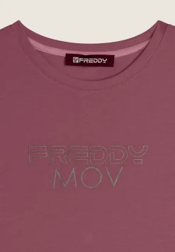 Freddy T-shirt Regular con Stampa Metallizzata-Donna T-shirts