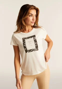 Freddy T-shirt regular fit con grafica e borchie dorate-Donna T-shirts